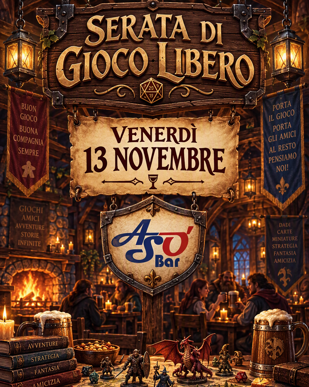 Locandina La Taverna - Gioco libero * * * * * * QUESTO EVENTO NON RICHIEDE ISCRIZIONE * * *